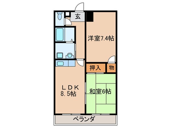 丹羽ハイツの物件間取画像